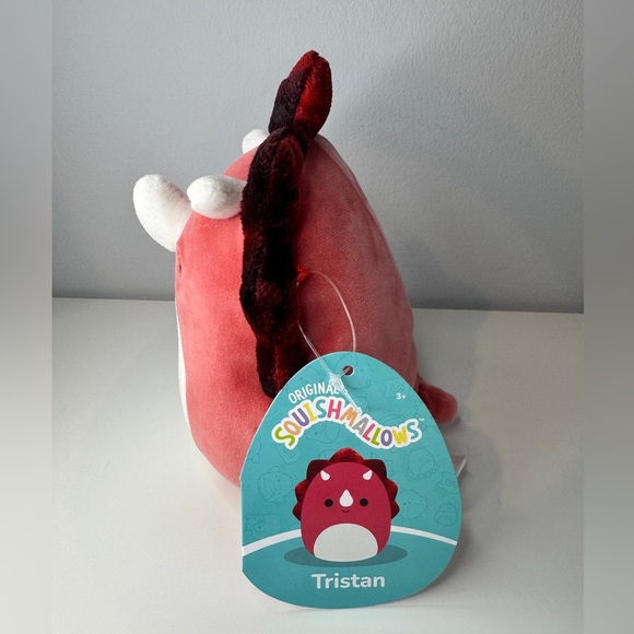 Tristan the Red Triceratops Squishmallow - Picture 2 of 3